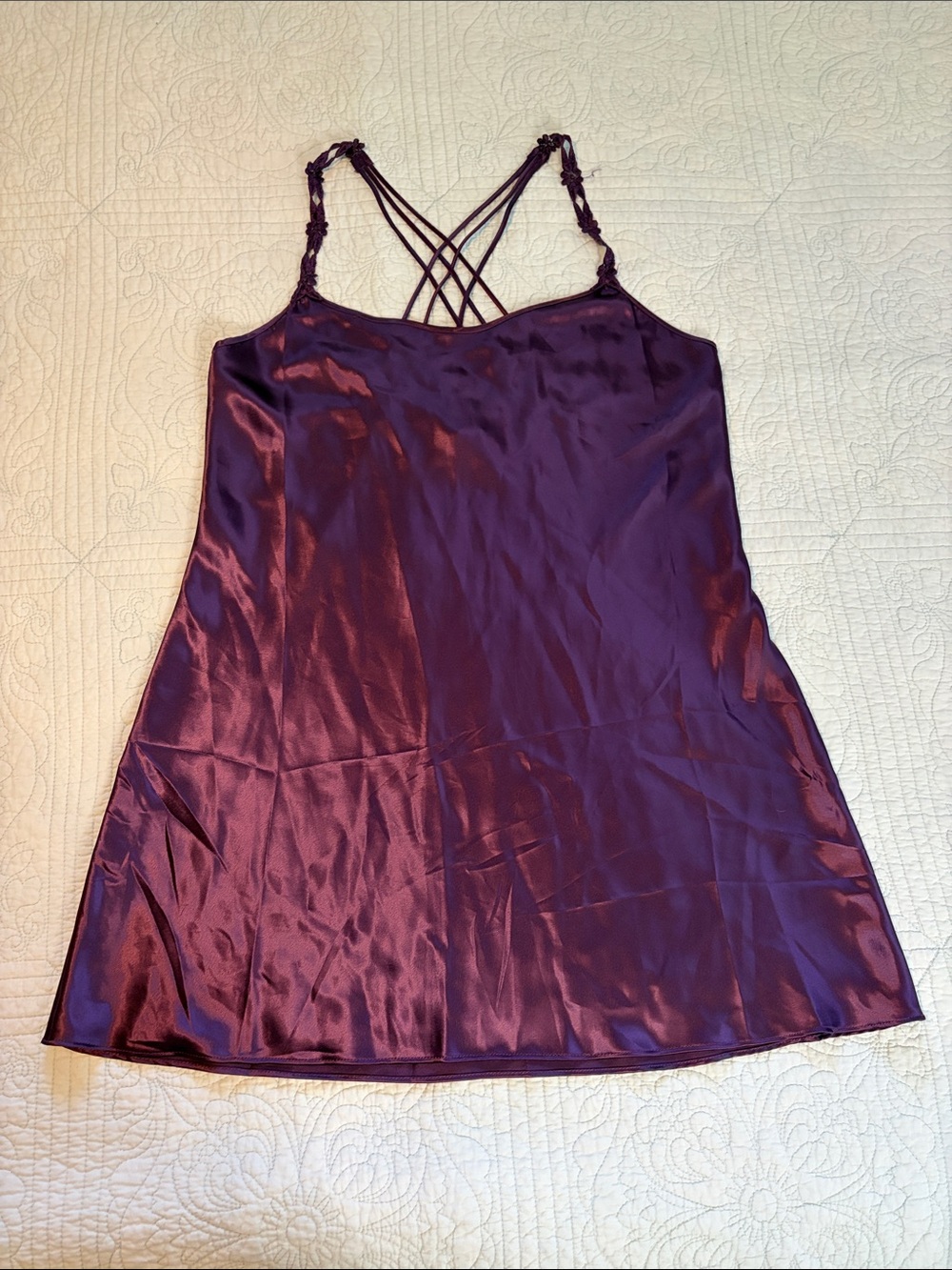 Women’s Satin Slip Dress - Purple